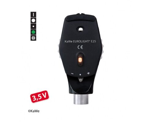 kawe eurolight e25 35v opthalmoskop-headblack KaWe EUROLIGHT E25, 3.5 V opthalmoskop-head (black)